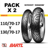 Imagen de Combo x 2 cubiertas 110/70-17 y 130/70-17 Pirelli Sport Demon