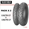 Imagen de Combo x 2 Cubiertas 110/70-17 y 130/70-17 Nayasa EY-198 Motard