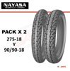 Imagen de Cubierta Moto Combo 275-18 y 90/90-18 Nayasa EY032