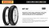 Imagen de Cubierta Moto Combo 90/90-21 y 130/80-17 Pirelli  Mt60 Enduro