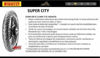 Imagen de Cubierta Moto Pirelli Super City 250-18  40 P uso con cámara