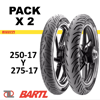 Imagen de Combo x 2 cubiertas 250-17 y 275-17 Pirelli Super City TT