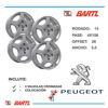 Imagen de Llantas Aleación 14 Pack Recambio  Peugeot B140449c