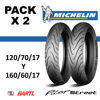 Imagen de Pack 120/70-17 y 160/60-17  Michelin Pilot Street Radial W