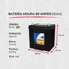 Imagen de Bateria Moura 80 Amp M50JD Garantía 24 Meses Derecho Positivo